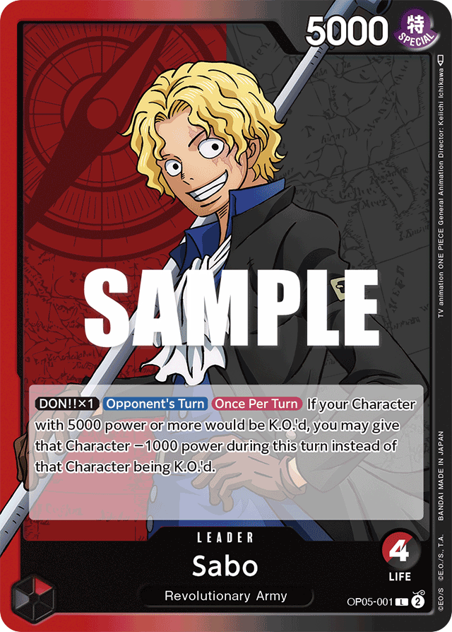 Sabo OP05-001 card, Awakening of the New Era