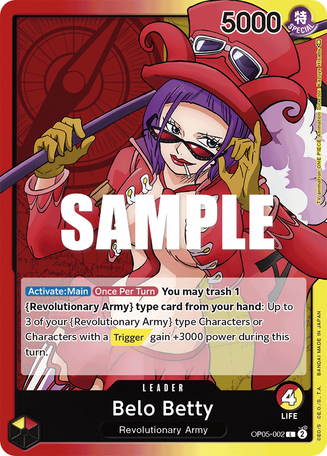 Belo Betty OP05-002 card, Awakening of the New Era