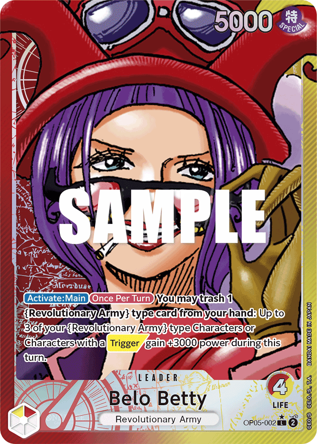 Belo Betty OP05-002 Alt Art card, Awakening of the New Era