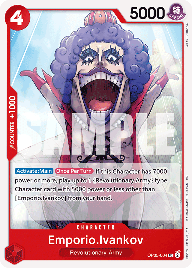 Emporio.Ivankov OP05-004 Reprint card, Awakening of the New Era