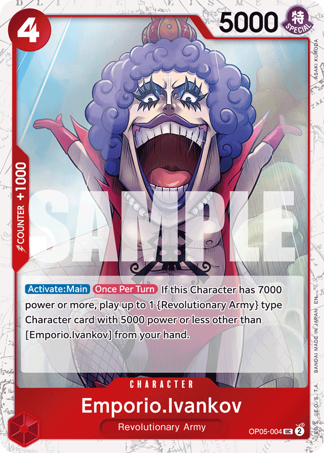 Emporio.Ivankov OP05-004 Jolly Roger Foil card, Awakening of the New Era