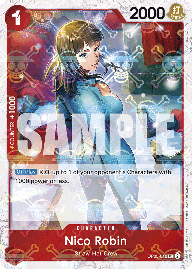 Nico Robin OP05-010 Jolly Roger Foil card, Awakening of the New Era