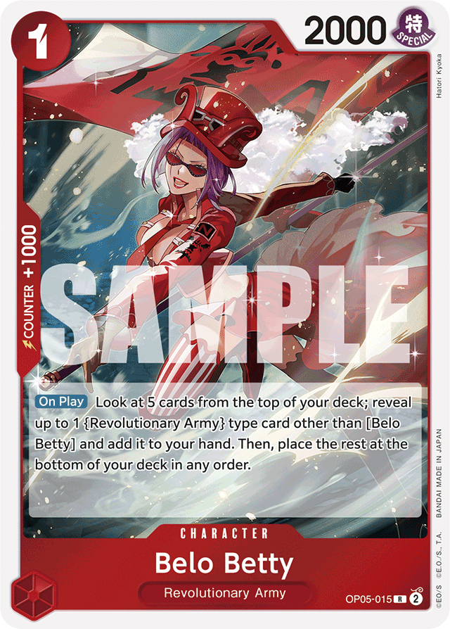 Belo Betty OP05-015 Reprint card, Awakening of the New Era