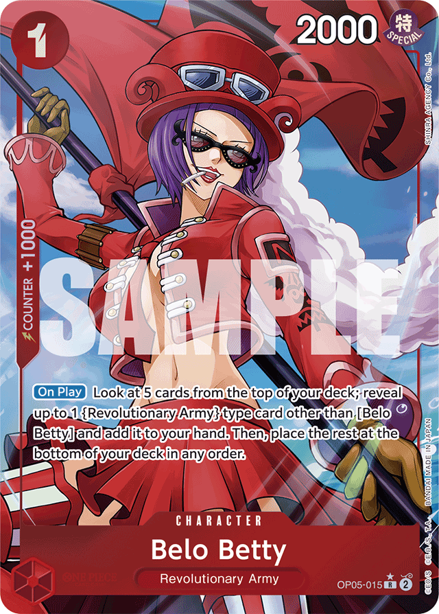 Belo Betty OP05-015 Premium Alt Art card, Awakening of the New Era