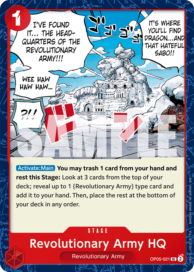 Revolutionary Army HQ OP05-021 Reprint card, Awakening of the New Era