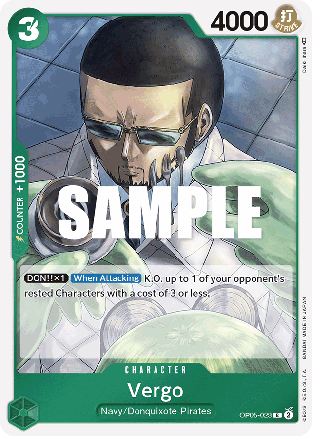 Vergo OP05-023 card, Awakening of the New Era