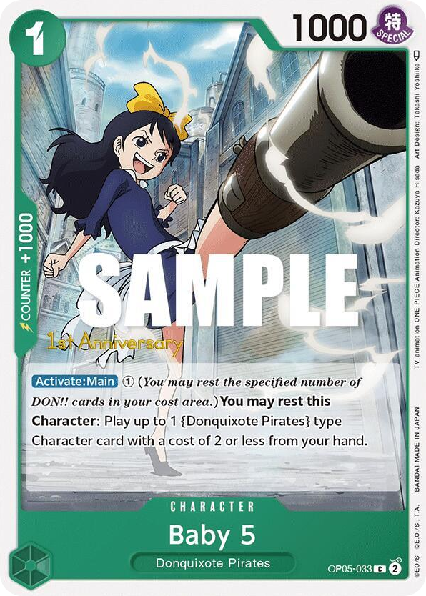 Baby 5 OP05-033 First Anniversary Stamp card, Awakening of the New Era