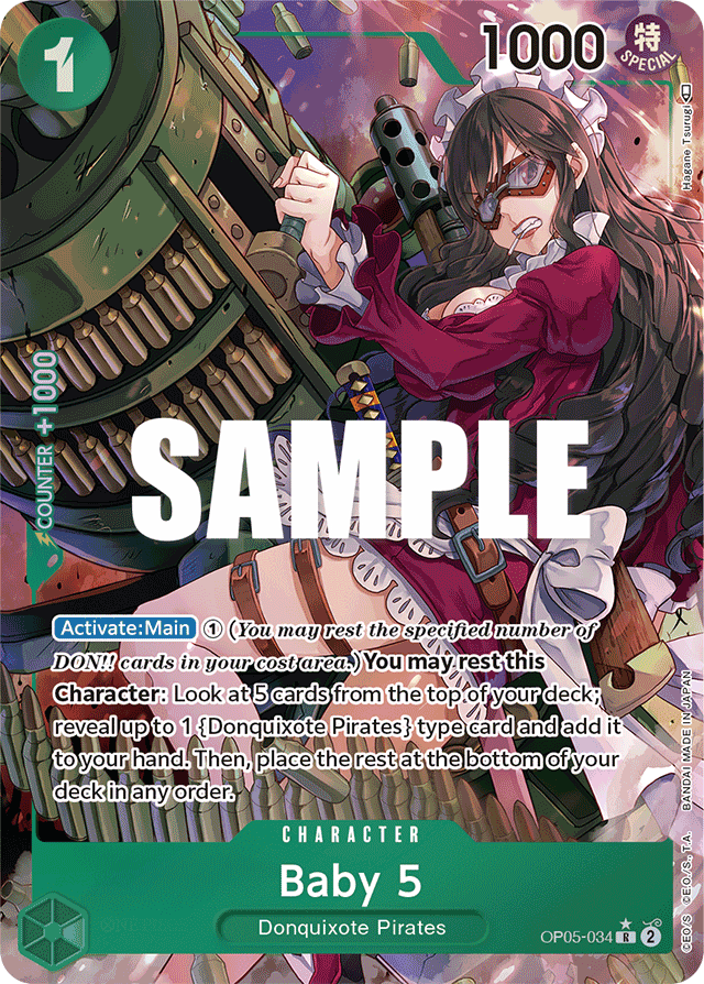 Baby 5 OP05-034 Alt Art card, Awakening of the New Era