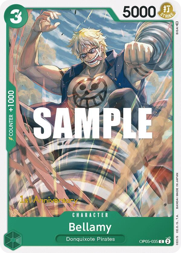 Bellamy OP05-035 First Anniversary Stamp card, Awakening of the New Era