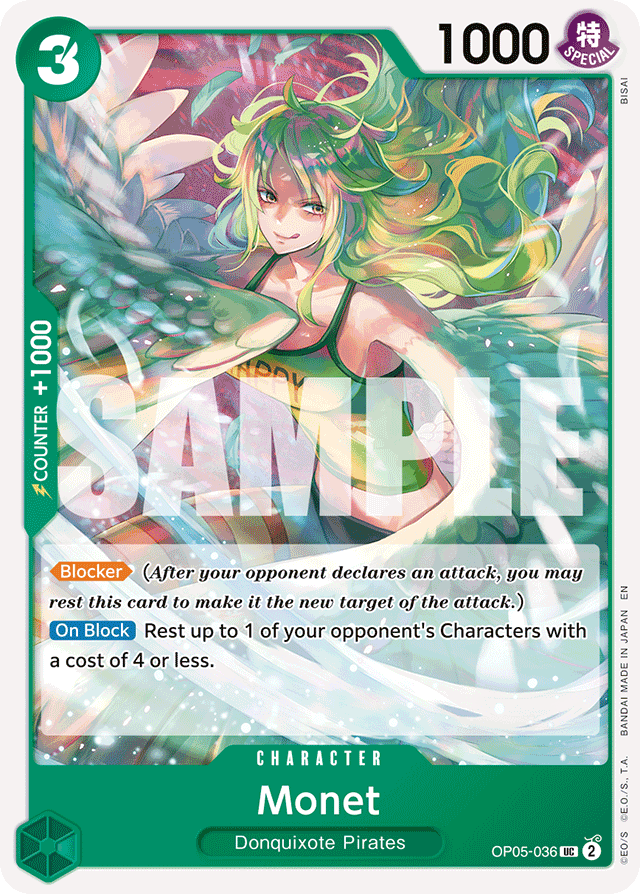 Monet OP05-036 Reprint card, Awakening of the New Era