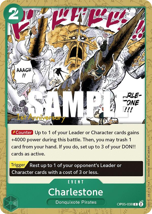 Charlestone OP05-038 First Anniversary Stamp card, Awakening of the New Era