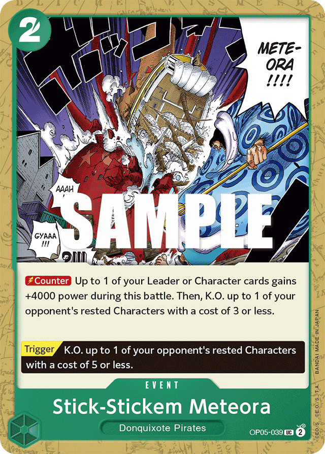 Stick-Stickem Meteora OP05-039 card, Awakening of the New Era