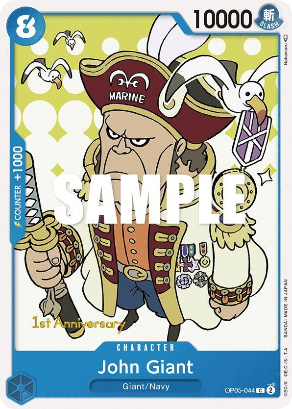 John Giant OP05-044 First Anniversary Stamp card, Awakening of the New Era