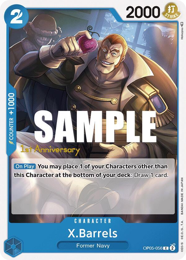X.Barrels OP05-056 First Anniversary Stamp card, Awakening of the New Era