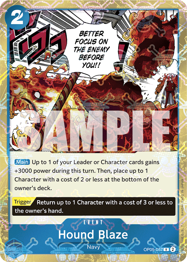 Hound Blaze OP05-057 Jolly Roger Foil card, Awakening of the New Era