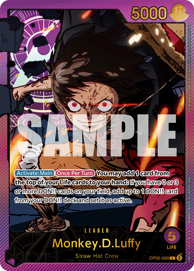 Monkey.D.Luffy OP05-060 SP Alt Art card, Awakening of the New Era