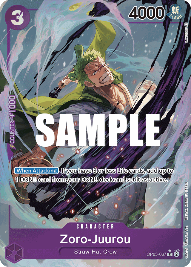 Zoro-Juurou OP05-067 Alt Art card, Awakening of the New Era
