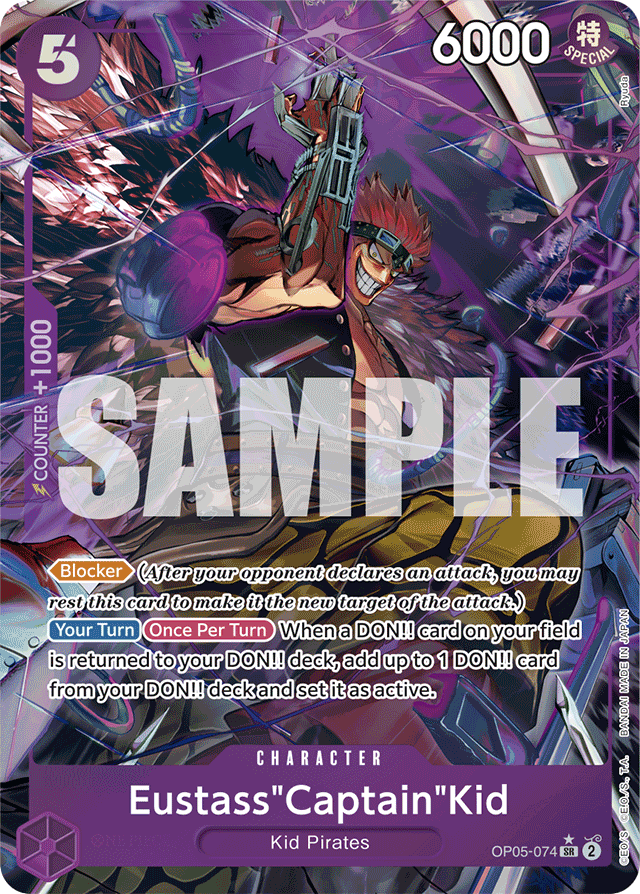 Eustass"Captain"Kid OP05-074 Premium Alt Art card, Awakening of the New Era