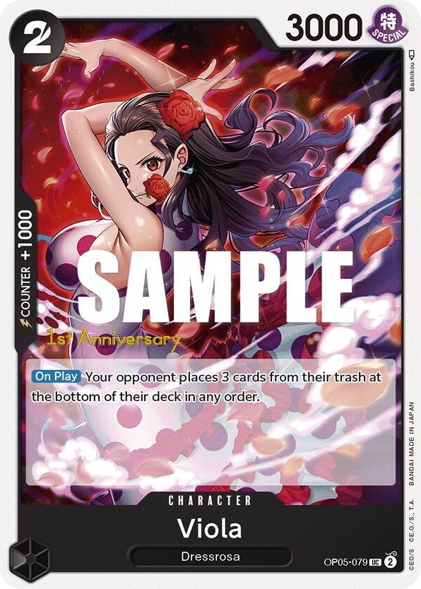 Viola OP05-079 First Anniversary Stamp card, Awakening of the New Era