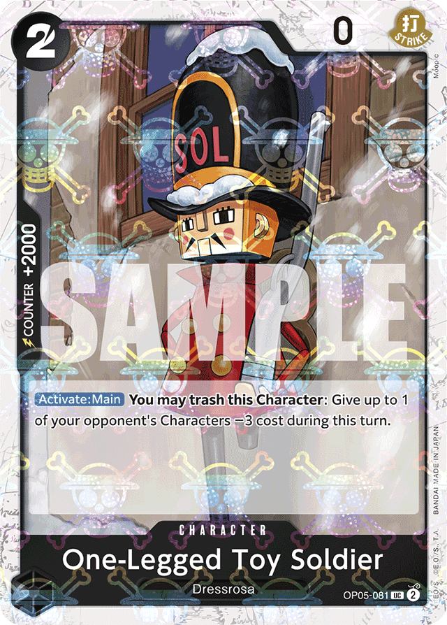 One-Legged Toy Soldier OP05-081 Jolly Roger Foil card, Awakening of the New Era