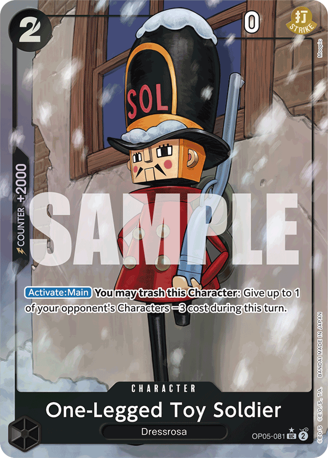 One-Legged Toy Soldier OP05-081 Full Art card, Awakening of the New Era