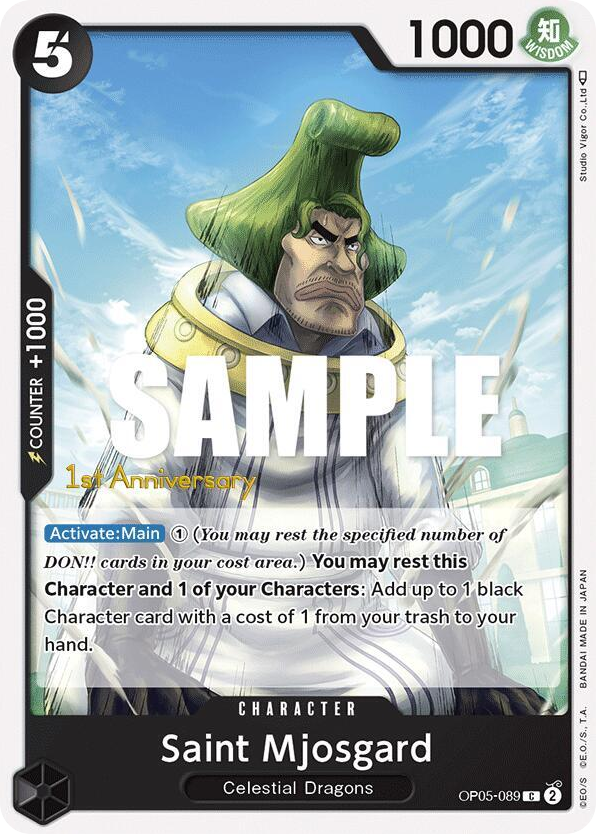 Saint Mjosgard OP05-089 First Anniversary Stamp card, Awakening of the New Era