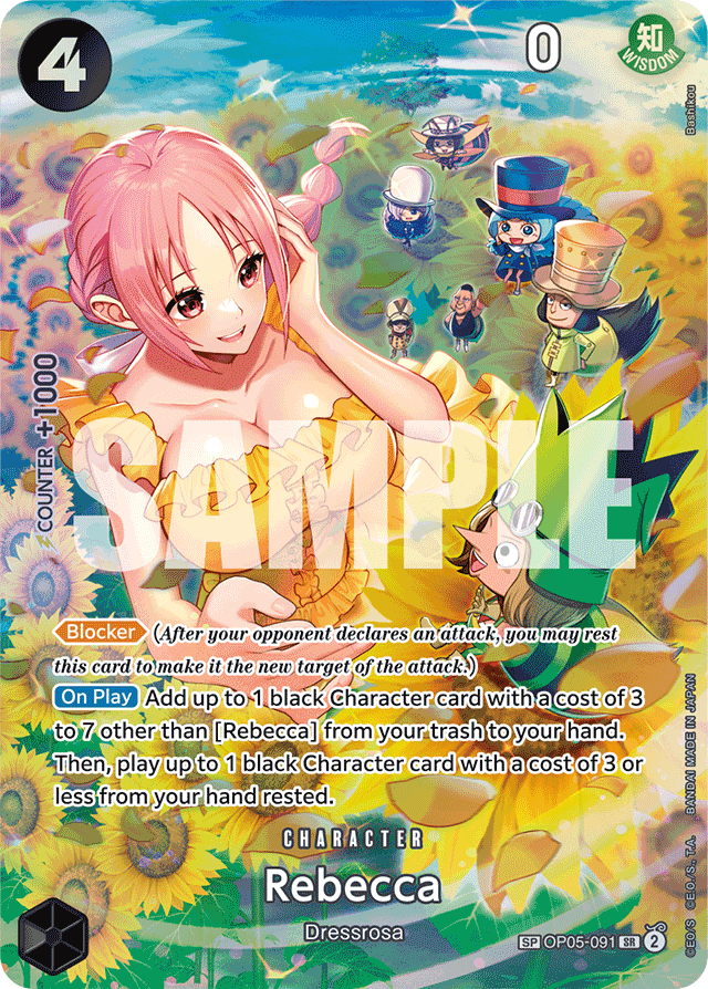 Rebecca OP05-091 SP Alt Art card, Awakening of the New Era
