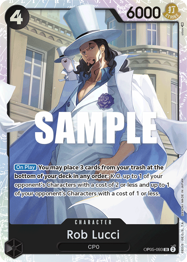 Rob Lucci OP05-093 card, Awakening of the New Era