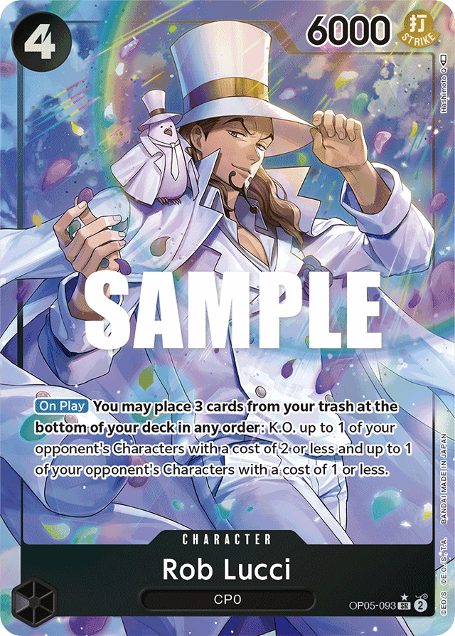 Rob Lucci OP05-093 Alt Art / SP Alt Art card, Awakening of the New Era