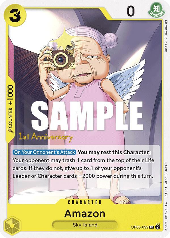 Amazon OP05-099 First Anniversary Stamp card, Awakening of the New Era