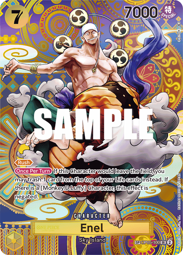 Enel OP05-100 SP Alt Art card, Awakening of the New Era