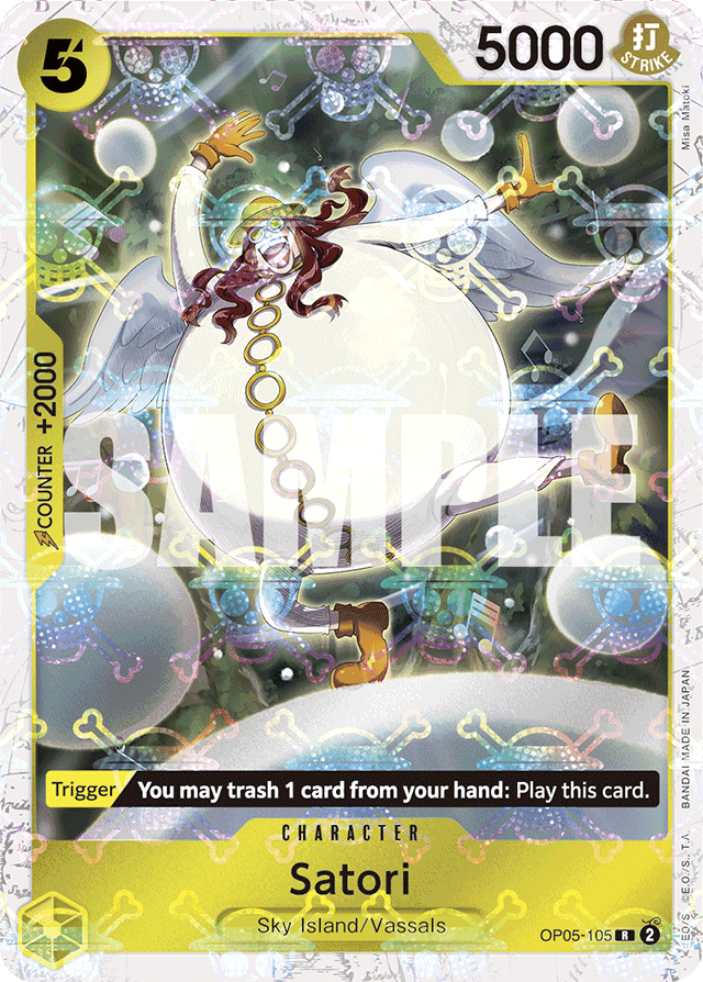 Satori OP05-105 Jolly Roger Foil card, Awakening of the New Era