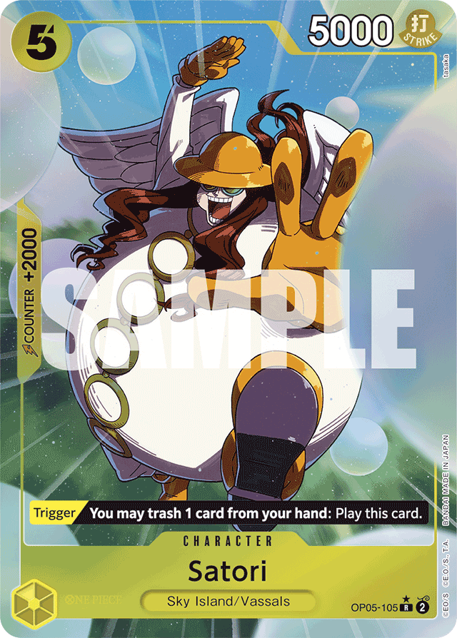 Satori OP05-105 Premium Alt Art card, Awakening of the New Era