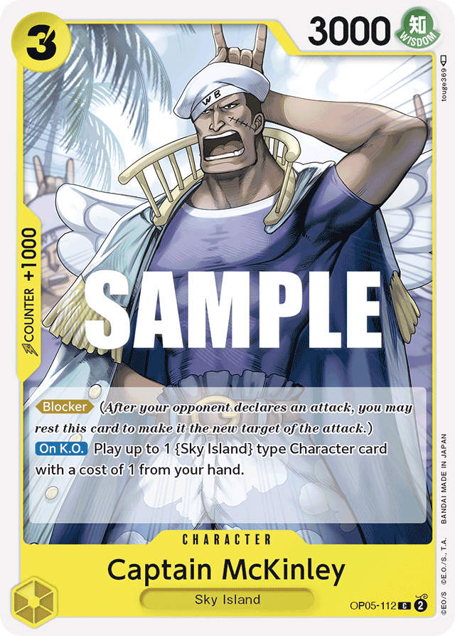 Captain McKinley OP05-112 card, Awakening of the New Era