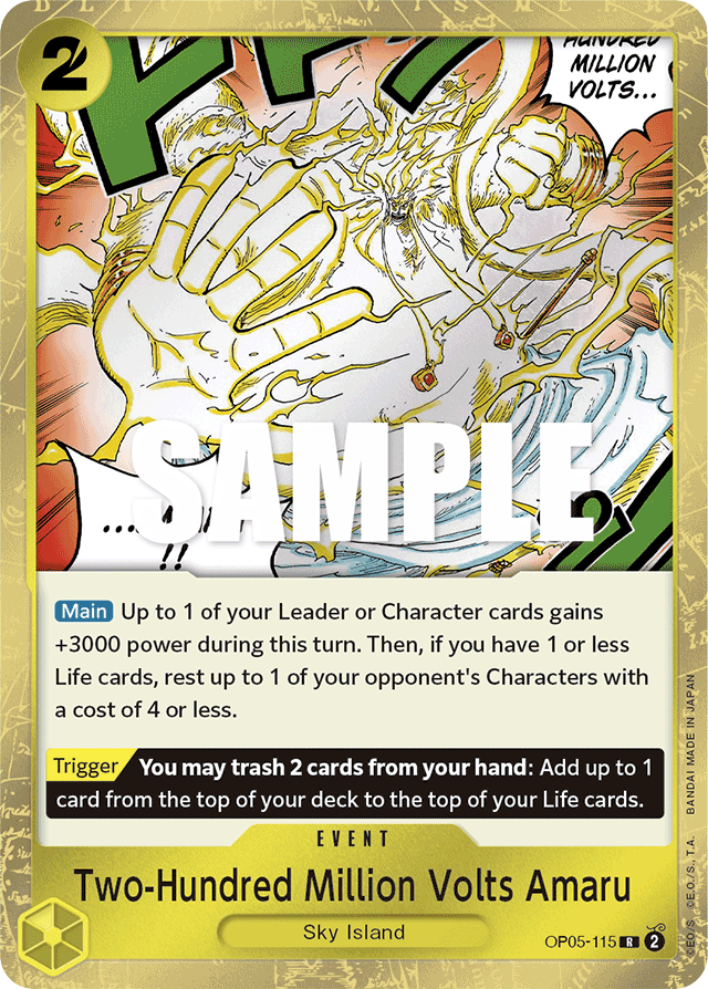 Two-Hundred Million Volts Amaru OP05-115 card, Awakening of the New Era