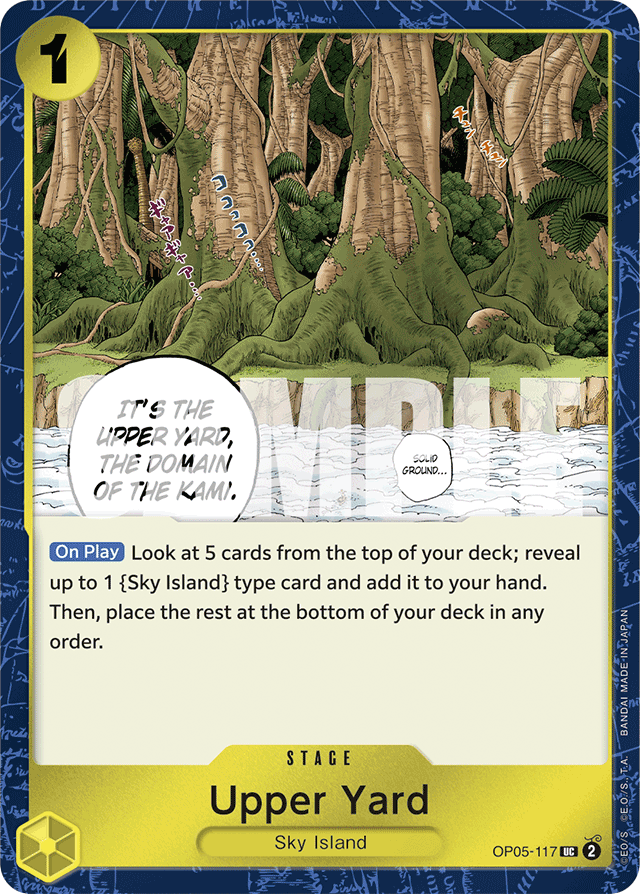 Upper Yard OP05-117 Textured Foil card, Awakening of the New Era