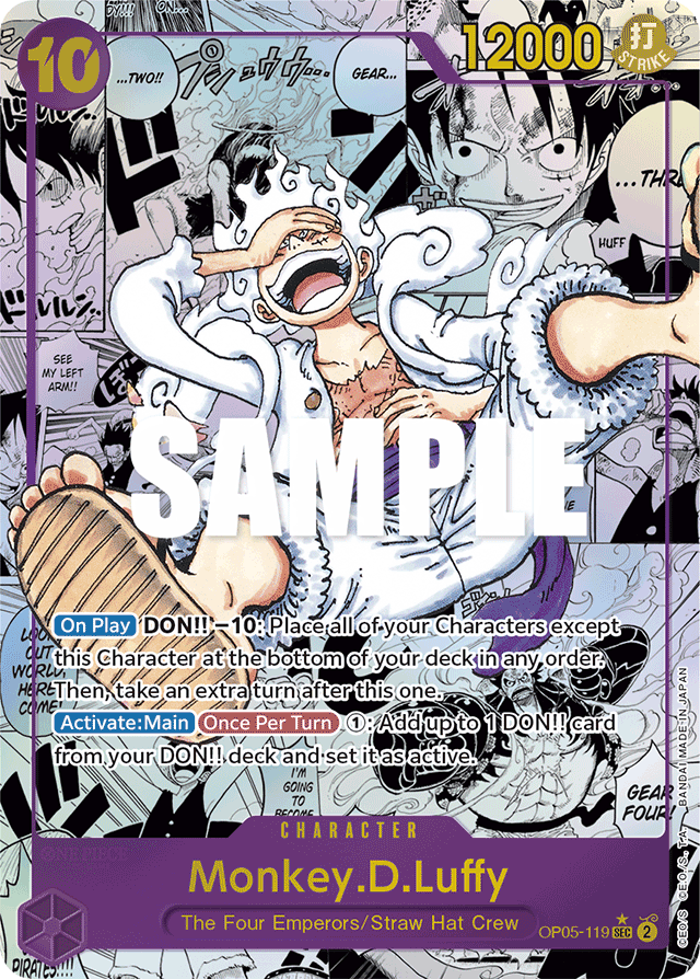 Monkey.D.Luffy OP05-119 Manga Alt Art card, Awakening of the New Era