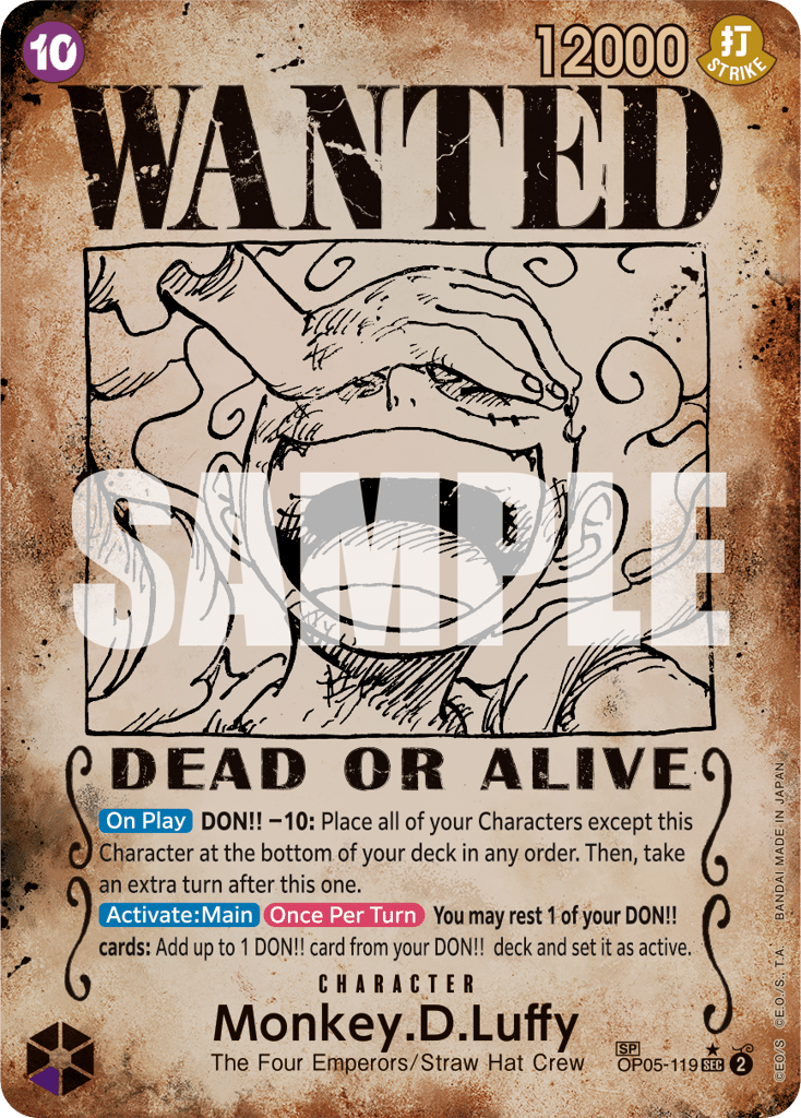 Monkey.D.Luffy OP05-119 Wanted Poster card, Awakening of the New Era