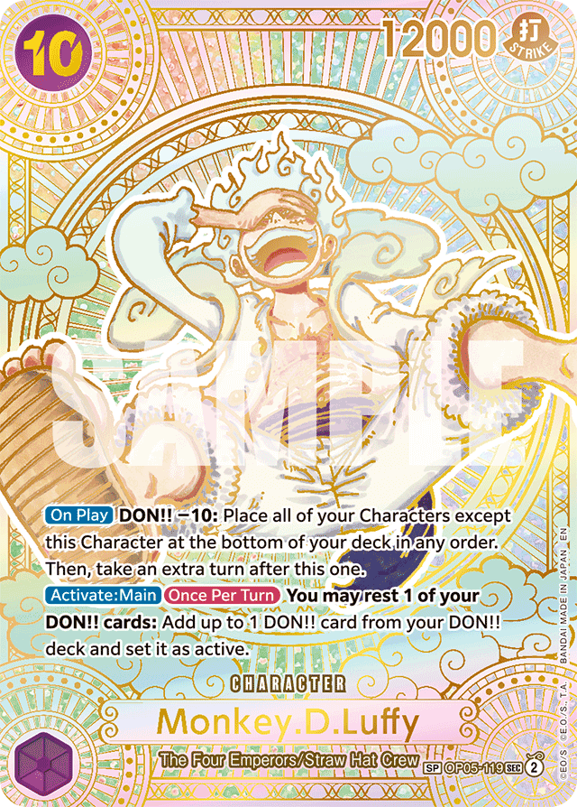 Monkey.D.Luffy OP05-119 Gold SP Alt Art card, Awakening of the New Era