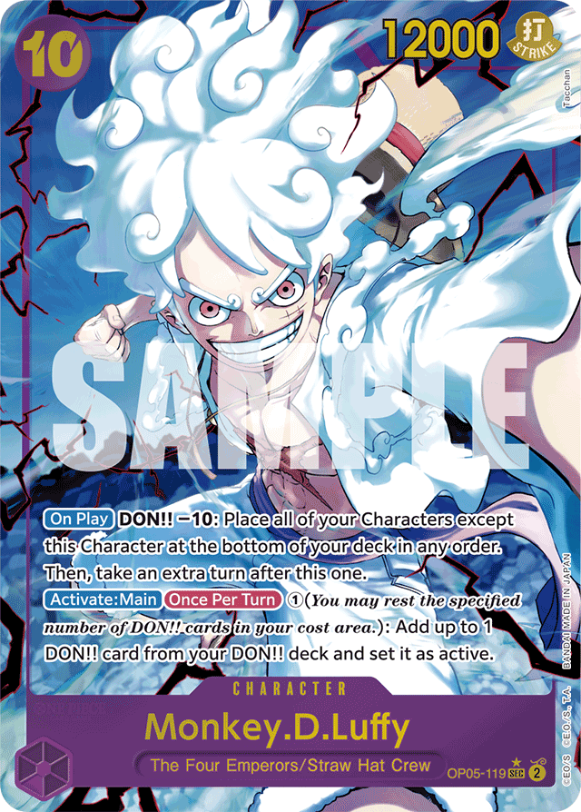 Monkey.D.Luffy OP05-119 Premium Alt Art card, Awakening of the New Era