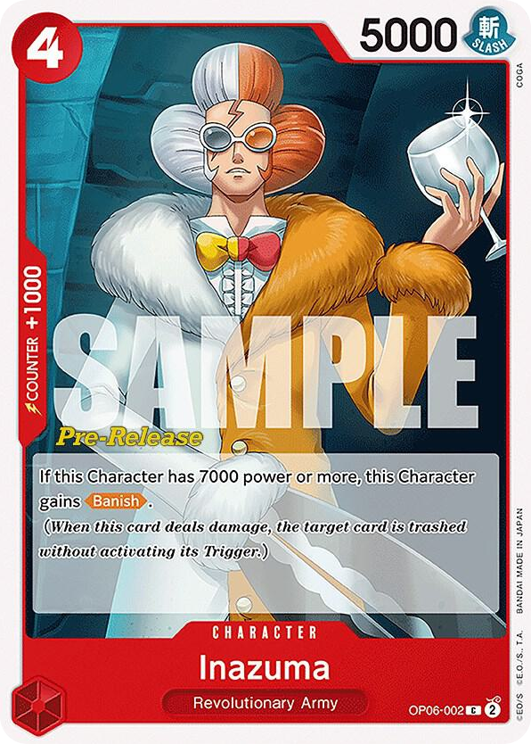 Inazuma OP06-002 Pre-Release Stamp card, Wings of the Captain