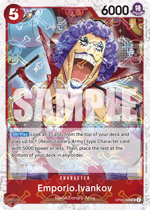 Emporio.Ivankov OP06-003 Jolly Roger Foil card, Wings of the Captain