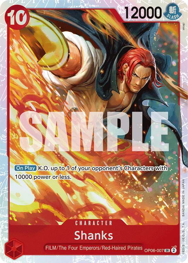 Shanks OP06-007 card, Wings of the Captain