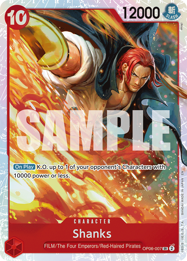 Shanks OP06-007 Reprint card, Wings of the Captain