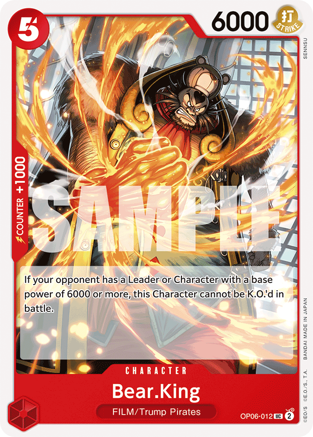 Bear.King OP06-012 card, Wings of the Captain