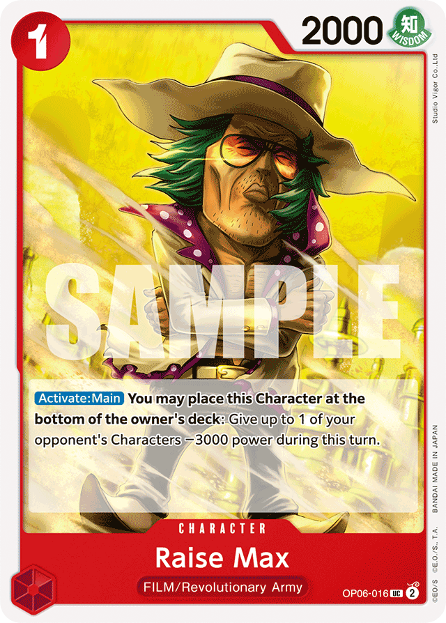 Raise Max OP06-016 card, Wings of the Captain