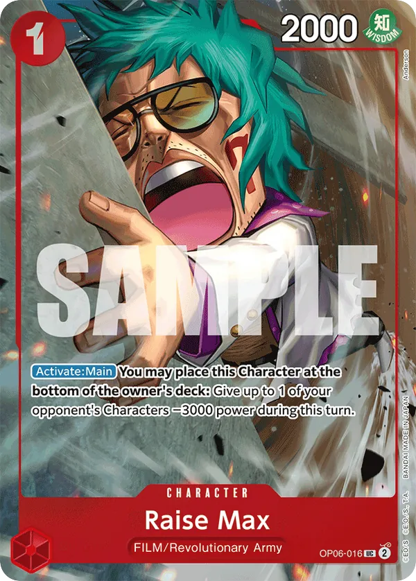Raise Max OP06-016 Best Selection Vol. 3 Alt Art card, Wings of the Captain