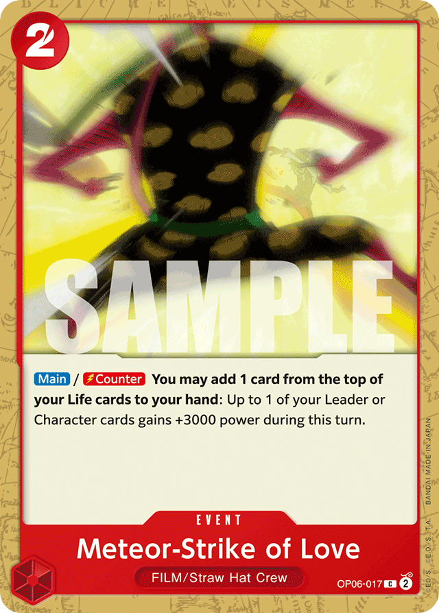 Meteor-Strike of Love OP06-017 card, Wings of the Captain
