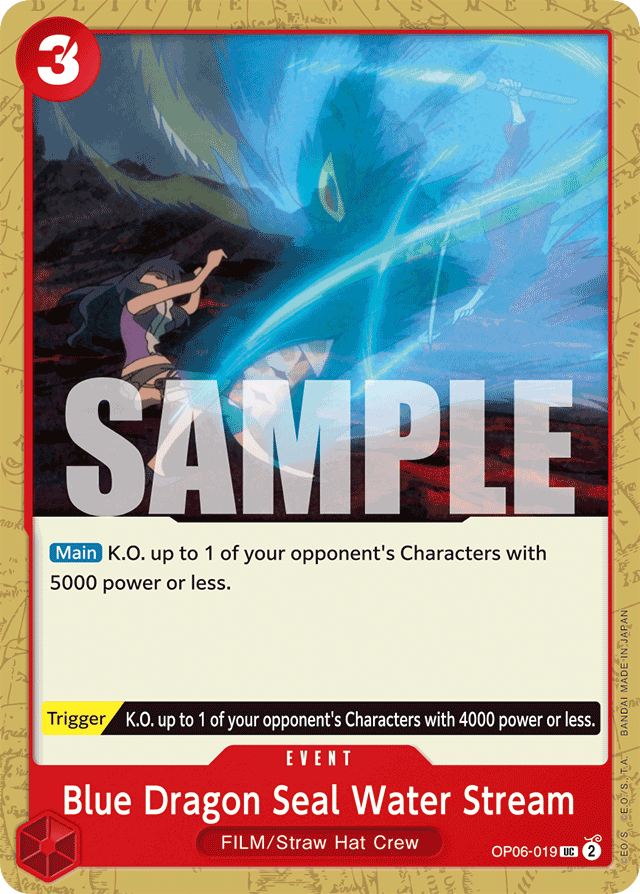 Blue Dragon Seal Water Stream OP06-019 card, Wings of the Captain