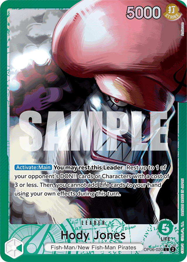 Hody Jones OP06-020 Alt Art card, Wings of the Captain